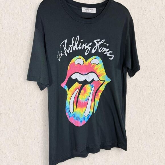 Daydreamer Rolling Stones Tie-Dye Tongue Tee Size Small Vintage Vibe‎ Band Shirt - Picture 3 of 7
